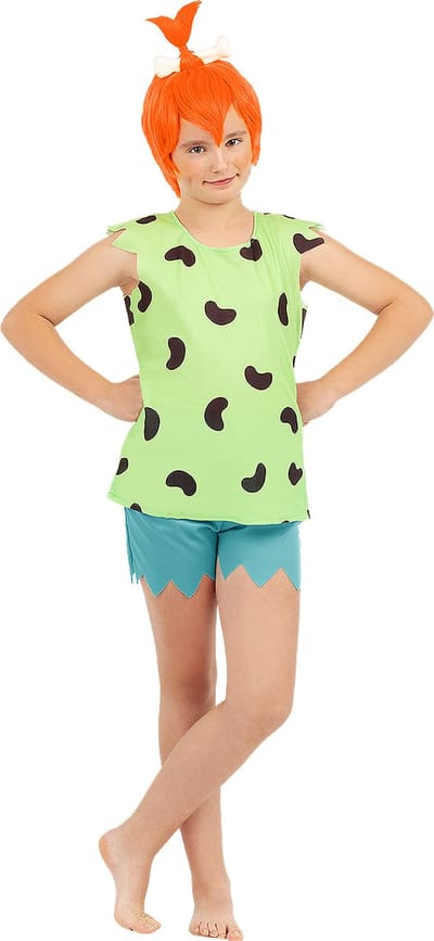 FUNIDELIA Pebbles Kostuum voor meisjes - The Flintstones - Maat: 107 - 113 cm