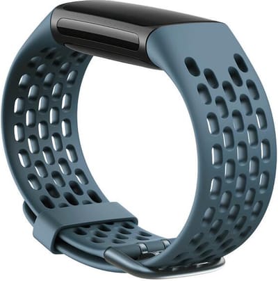 KELERINO. Siliconen bandje geschikt voor Fitbit Charge 5 - Sport - Donkerblauw