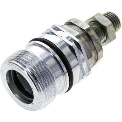 Stalen DN 12.5 Hydraulische Koppeling Snelkoppeling 8 mm L Knelring Schotkoppeling ISO 14541/8434-1 D M36 x 2