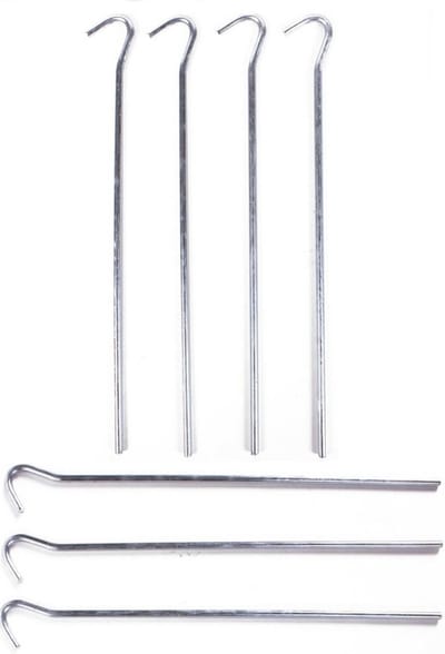 Benson Grondpen/tentharing - 21x - zilver - metaal - 22 cm - Rotspen - Spijkerharing