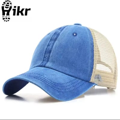Hikr® Trucker Cap - Half mesh lichtgewicht hardloop pet - Heren & Dames - Baseball cap - One size sport cap - Unisex - Outdoor - Sporten - Hiking & Wandelen