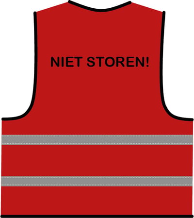 Niet storen hesje rood