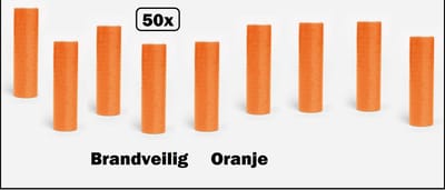 50x Papier rollen serpentines oranje - BRANDVEILIG - Carnaval festival optocht feest party serpentine Holland