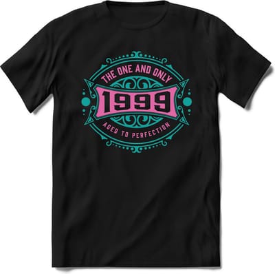 1999 The One And Only | Feest Kado T-Shirt Heren - Dames | Cobalt - Licht Roze | Perfect Verjaardag Cadeau Shirt | Grappige Spreuken - Zinnen - Teksten | Maat XXL