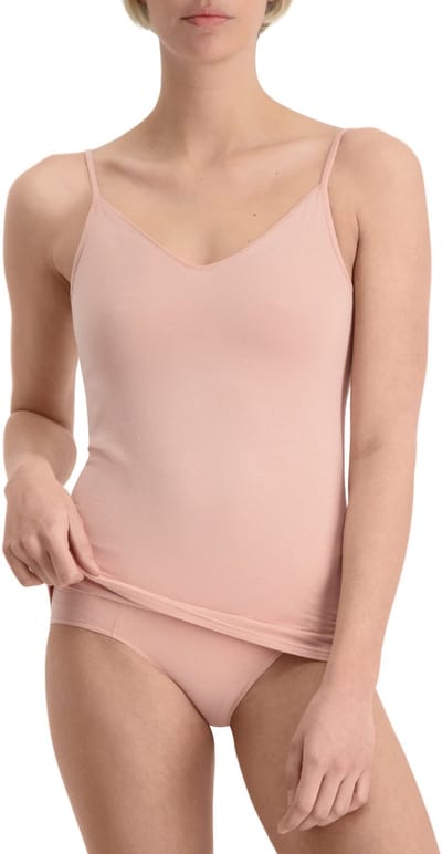 Noshirt Spaghetti Top - Lite Cotton - Diepe V-Hals - Katoen - Invisible Rose - XS