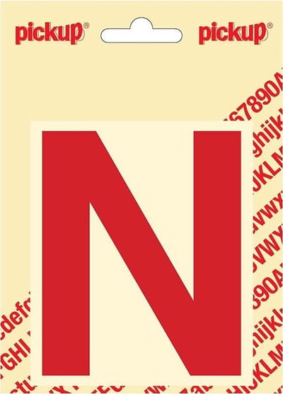 Pickup plakletter Helvetica 100 mm - rood N