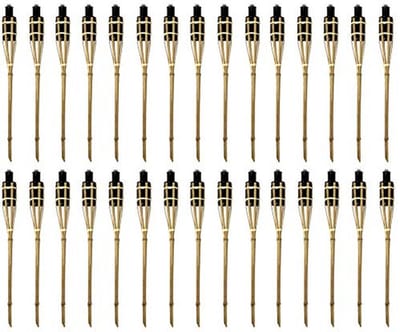 Bamboefakkels 30 stuks - Tuin Decoratie en Verlichting 90 cm