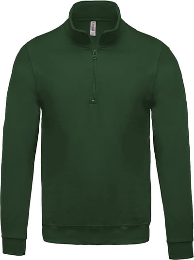 Kariban Sweater met ritskraag K478 - Forest Green - XS