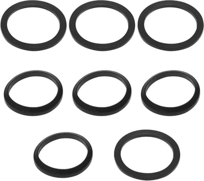 MK Stoer -Afvoerpijp Rubberen Afdichting - Afdichtingen - Compatibel voor Merk - Zwarte Wastafel - 8 Stuks - Wastafel Afvoerpijp - 38x31x2,5mm - 36x32x4,5mm - Nieuwste - Topkwaliteit - Kit