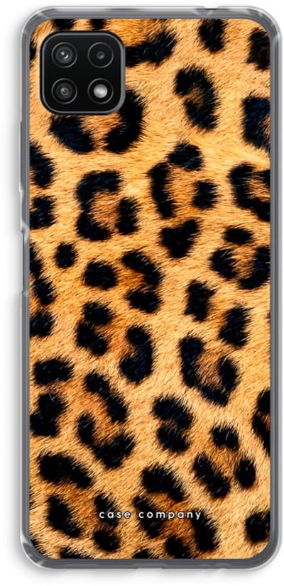 Case Company® - Hoesje geschikt voor Samsung Galaxy A22 5G hoesje - Luipaard - Soft Cover Telefoonhoesje - Bescherming aan alle Kanten en Schermrand