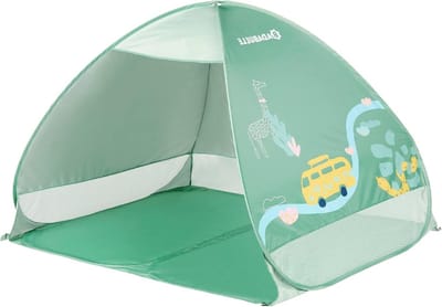 UV-beschermingstent grote strandtent hoge bescherming tegen de zon SPF 50+ Pop-Up systeem Groën - Badabulle - strandtent met UV-bescherming