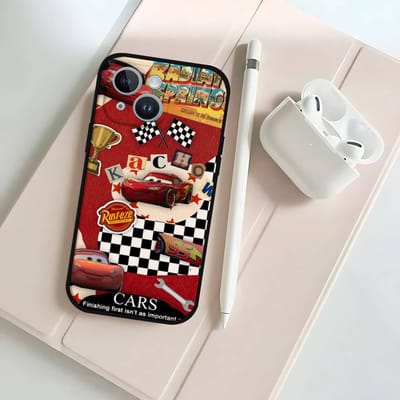 Cars L-Lightning M-McQueen Telefoonhoesje Voor IPhone 17 16 15 14 13 12 11 X XR XS Plus Pro Max Mini Zachte Zwarte Cover iPhone17