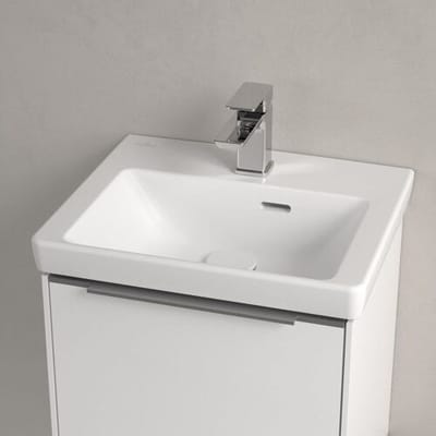 Villeroy & Boch Subway 3.0 wash hand basin 45 cm, for furniture mounting, with 1 tap hole, with overflow 4370FK01