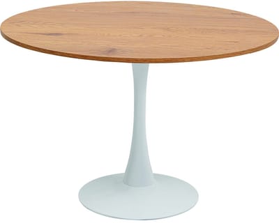 Eettafel Schickeria Ø110cm eik en wit Kare Design