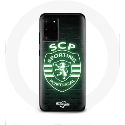 Samsung Galaxy S11 Plus hoesje scp sportief portugal lichtgevende zwarte achtergrond