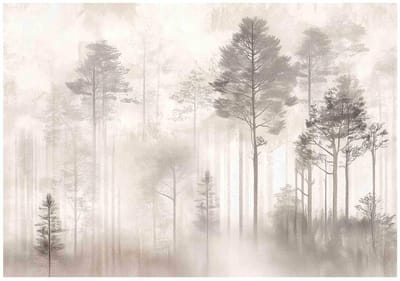 WALLARENA - Fotobehang - 150x105 cm - Vintage bomen natuur voor slaapkamer en woonkamer