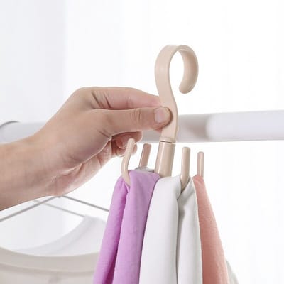 Roterende haak met vier tanden - Droge en natte handdoekhanger - Kledinghanger - Riemhanger - Kledinghaakhanger