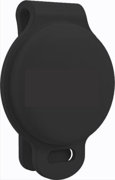 *** Hoesje geschikt voor AirTag - Hondenhalsband hoesje - Zwarte - Siliconen - Airtag aan hond bevestigen - Hond nooit kwijt - van Heble® ***