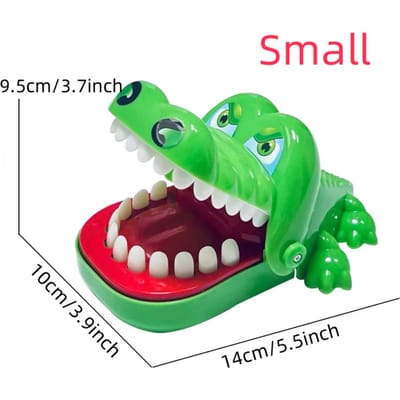 Jeu de Dents de Crocodile pour Enfants Jeu de Morsure de Doigt de Crocodile Jeu de Dentiste Nouveauté Jeu de Chance pour Enfants Jouet de Décompression Trick Size green