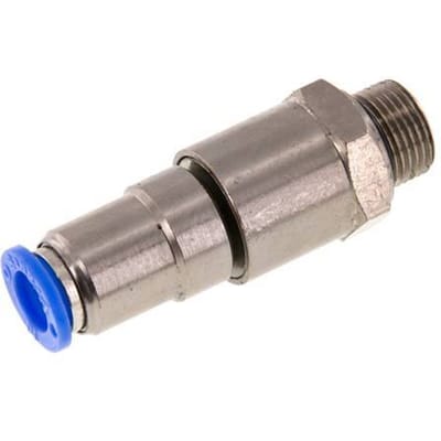 10mm & G3/8'' Hoge Snelheid Draaidoorvoer Insteek Buitendraad Vernikkeld Messing/PBT NBR