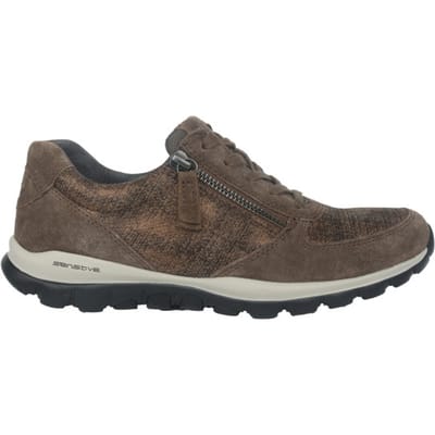 Gabor rollingsoft sensitive 76.968.61 - dames rollende wandelsneaker - Bruin - maat 40.5 (EU) 7 (UK)