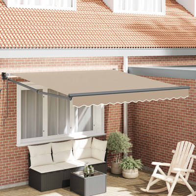 vidaXL - Uitschuifbare - luifel - Beige - 300 - x - 250 - x - 165 - cm