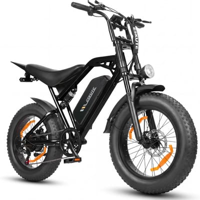 ESKUTE V202 Off-road Elektrische Fiets, 48V 20.8Ah Batterij met Groot Bereik, Dubbele Ophanging zwart