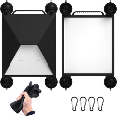 Mini Auto Houder met Zuignap - Bevestigingsset voor Dak en Raam | Maximale Hechting (15 kg) | Vibrationdempende Siliconen | Inclusief 4 Karabiners en Beschermhoes | Voor Auto's en Campers