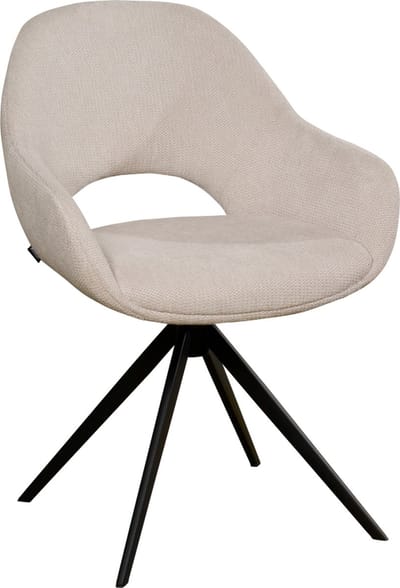 Eetkamerstoel Liperi - Stof - Beige - 58 x 83 x 62 cm (BxHxD)