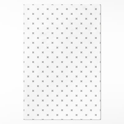 Wallfluent Vinyl Tapijt - Minimalistisch Boho - Patroon Binnen Tapijt - 60 x 90 cm - Rechthoek Vinyl Vloerkleed - Wit Vloerkleed Op Vinyl - Woonkamertapijt - Slaapkamertapijt
