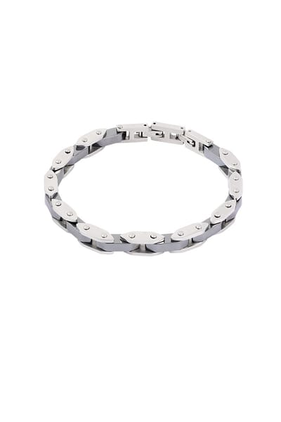 Dubbele geketende mannen armband - Zilver kleur- mannen sieraad - stoere armband- Stainless Steel- cadeau