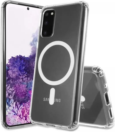 Hoesje Geschikt voor Samsung Galaxy S20 - Compatibel met MagSafe - Hard Back Cover met Magneet - Transparant