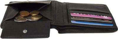 Portemonnee Heren • Portefeuille Heren • Billfold • Leer • Zwart • Arrigo