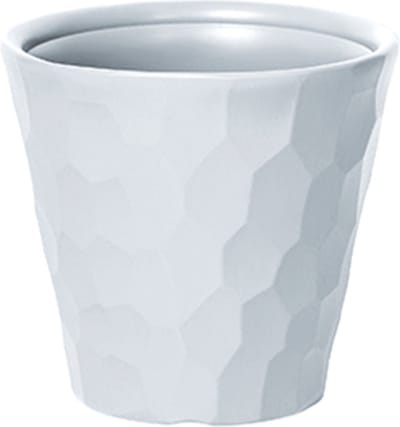 Kunststof Rocka bloempot/plantenpot wit 30 x 28 cm - 12 liter - Ronde bloempotten