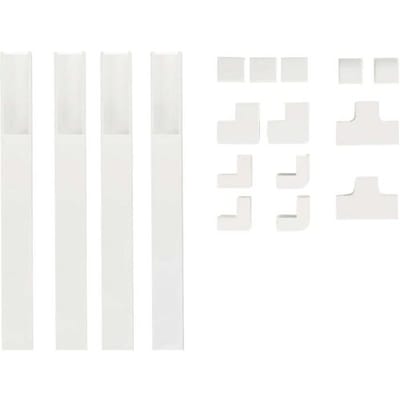 Hama Kabelkanaal-set, 4 stuks, zelfklevend, 1 m, incl. verbindingsstukken, wit