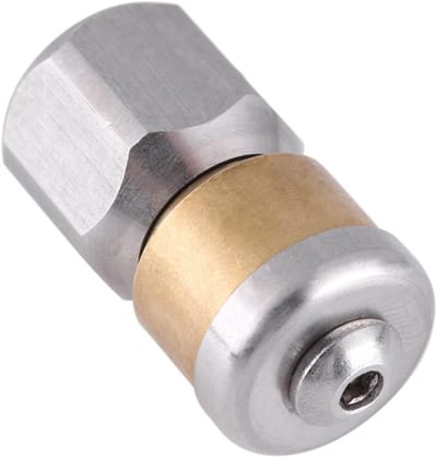 Rotary Drain Cleaning Nozzle voor Afvoerreiniging met 1/4" BSP Draad voor Hogedrukreiniger - RVS, Efficiënt, Duurzaam