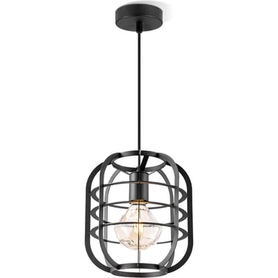 Home Sweet Home - Moderne Hanglamp Nero - hanglamp gemaakt van Metaal - Zwart - 24.4/24.4/131cm - Pendellamp geschikt voor woonkamer, slaapkamer en