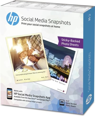 HP Social Media Snapshots - Zachtglanzend - 100 x 130 mm - 265 g/m² - 25 vellen
