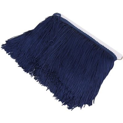 10yd 14cm Lange Franje Kwast Polyester Kant Afwerking Lint Naaien Podium DIY Kleding Gordijn Kledingaccessoires marineblauwe kleur