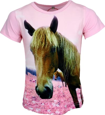 S&C Shirtje Cute paard roze Kids & Kind Meisjes Roze - Maat: 86/92
