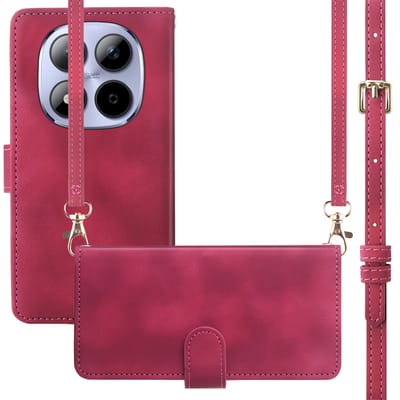 imoshion Hoesje - Geschikt voor Xiaomi Redmi Note 15 Pro (5G) - Bookcase met koord - Rood