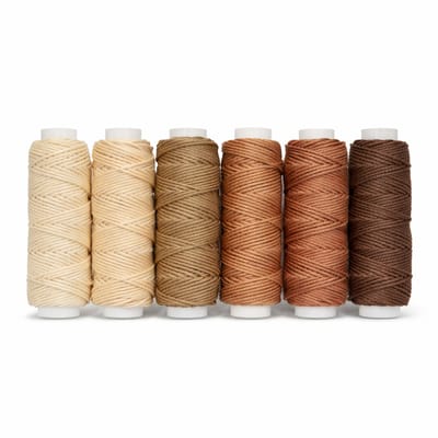 Marama - Gewaxt Draad Set Aardetinten 0,8 mm – 6 Kleuren (90m Totaal) – Sieraden Maken, Armbanden & Macramé – Sterk Rond Koord