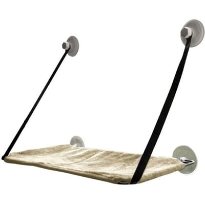 KARLIE Kattenhangmat voor aan het raam, 59 x 32 cm (Beige)