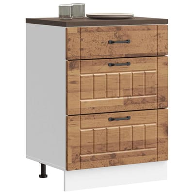 vidaXL - Onderkast - Lucca - bewerkt - hout - oud - houtkleurig