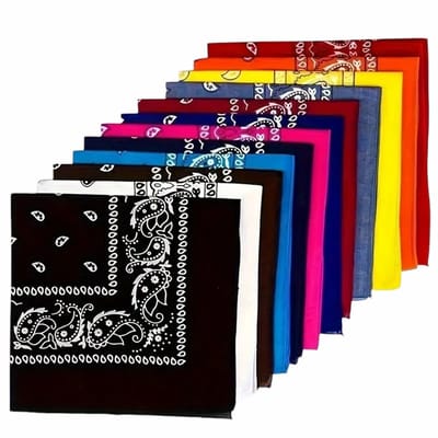 Fako Bijoux Bandana Set - Paisley Bandana's - 12 Stuks Paisley Boeren Zakdoek - Bandana 12 kleuren - Bandana Heren - Dames - 12 stuks