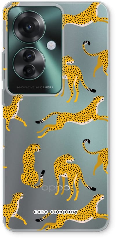 Case Company® - Hoesje geschikt voor Oppo Reno 11 F hoesje - Luipaard - Soft Cover Telefoonhoesje - Bescherming aan alle Kanten en Schermrand