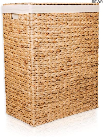 RFWR® Ruimtebesparende Wasmand met Deksel voor Kleine Ruimtes - 80 Liter Opbergruimte