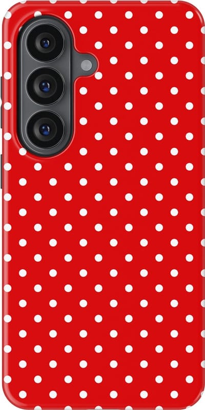 Polka Dots Hoesje Samsung Galaxy S26 | Geschikt Voor Mag | Stippen Design Backcover Samsung Galaxy S26 Classic Red