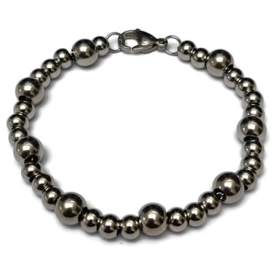 Aramat Jewels | Armbanden | Zilver Kleur Kralen Armband - 19cm Lengte | | | |8mm | Staal | Volwassenen | Verkleurd niet