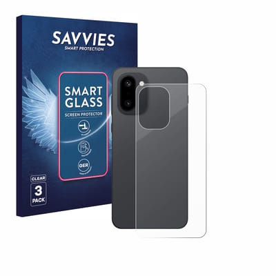 3 Stuks Savvies Screenprotector - geschikt voor OnePlus 15R (Achterkant) - beschermfolie glas transparant